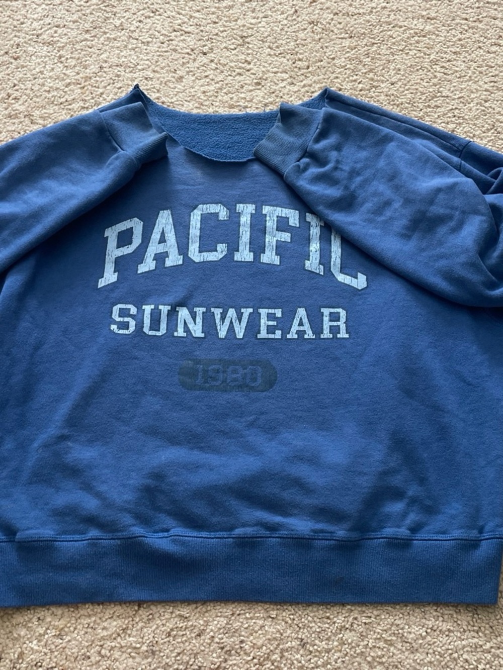 Pacific Sunwear unisex Blue Crewneck Sweatshirt